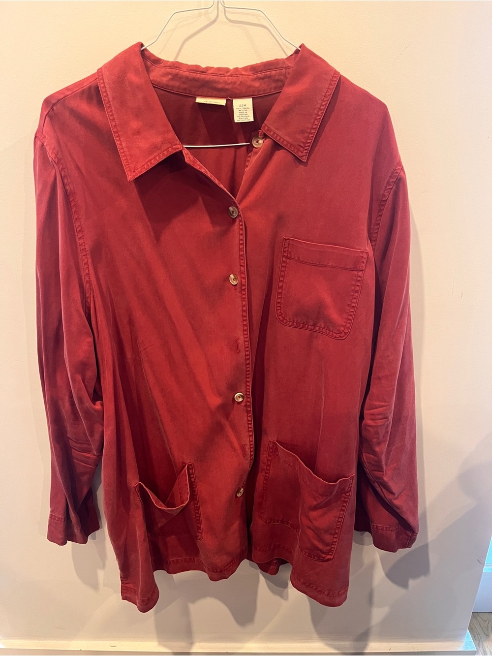 Vintage Cherokee Red Button-Front Shirt